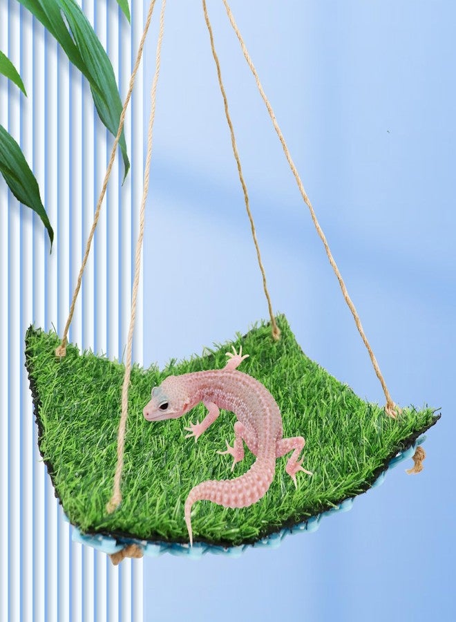 Neeenn Bearded Dragon Hammock, Bearded Dragon Bed, Artificial Plant Lizard Swing Toys, Reptile Habitat Decor, Tank and Aquarium Accessories for Hermit Crab Chameleon Birds Rats Hamster - Image 3
